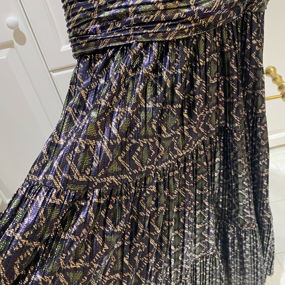 Ba&Sh midi dress gold and purple - Picture 4 of 7